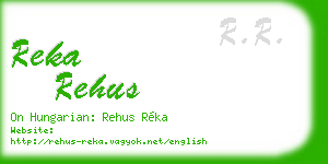 reka rehus business card