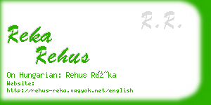 reka rehus business card